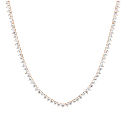 Pink Gold-Vega Tennis Lab-Grown Diamond Tennis Necklace_view=TOP