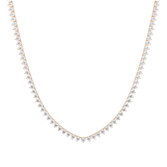 Pink Gold-Vega Tennis Lab-Grown Diamond Tennis Necklace_view=TOP
