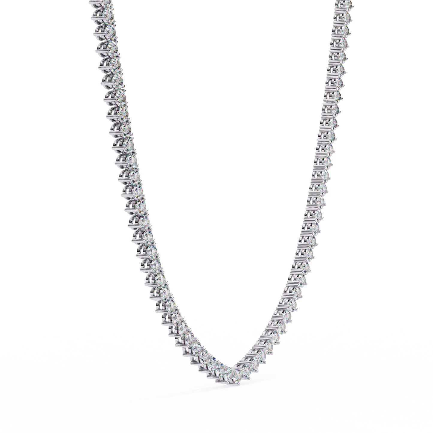 White Gold-Vega Tennis Lab-Grown Diamond Tennis Necklace_view=3DV
