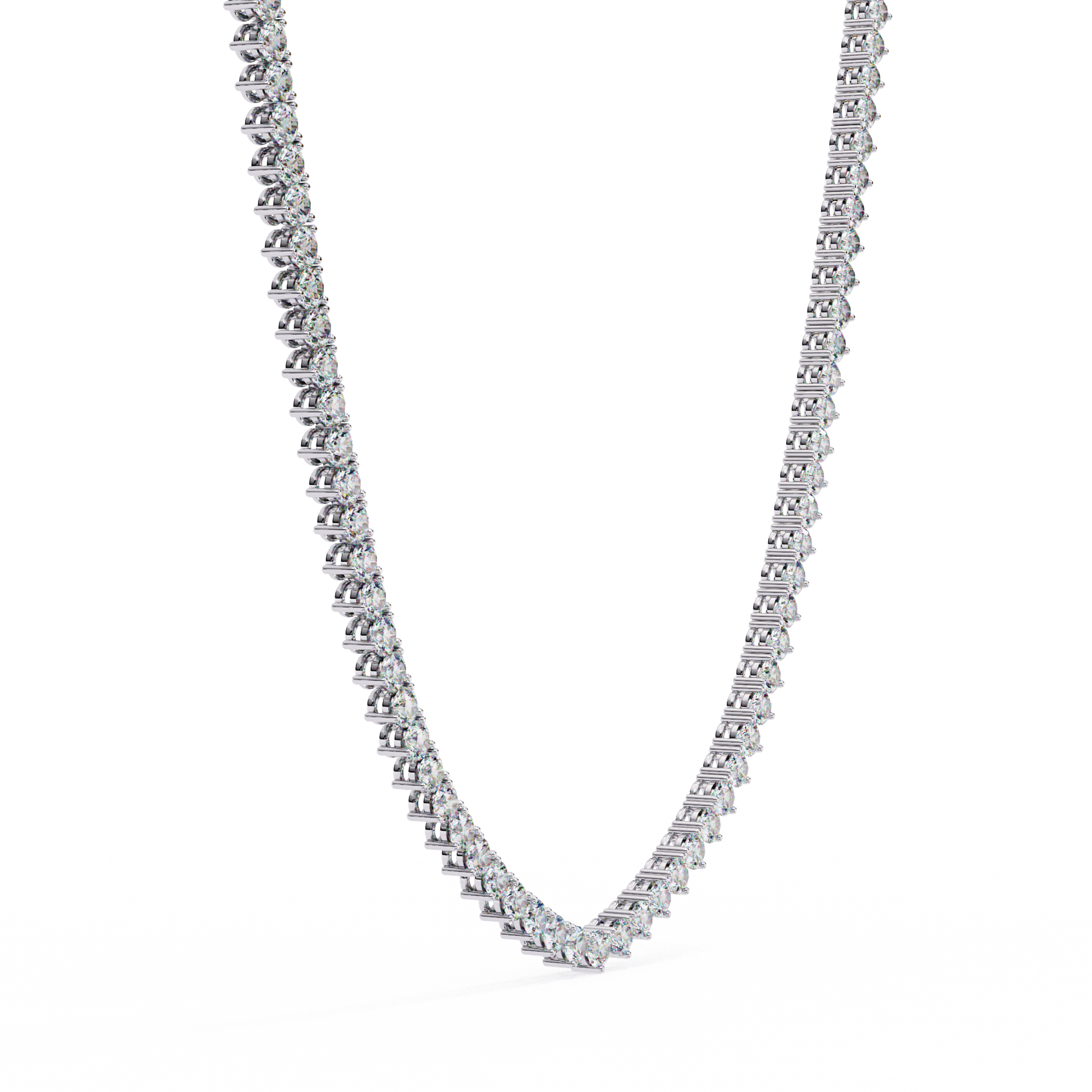 White Gold-Vega Tennis Lab-Grown Diamond Tennis Necklace_view=3DV