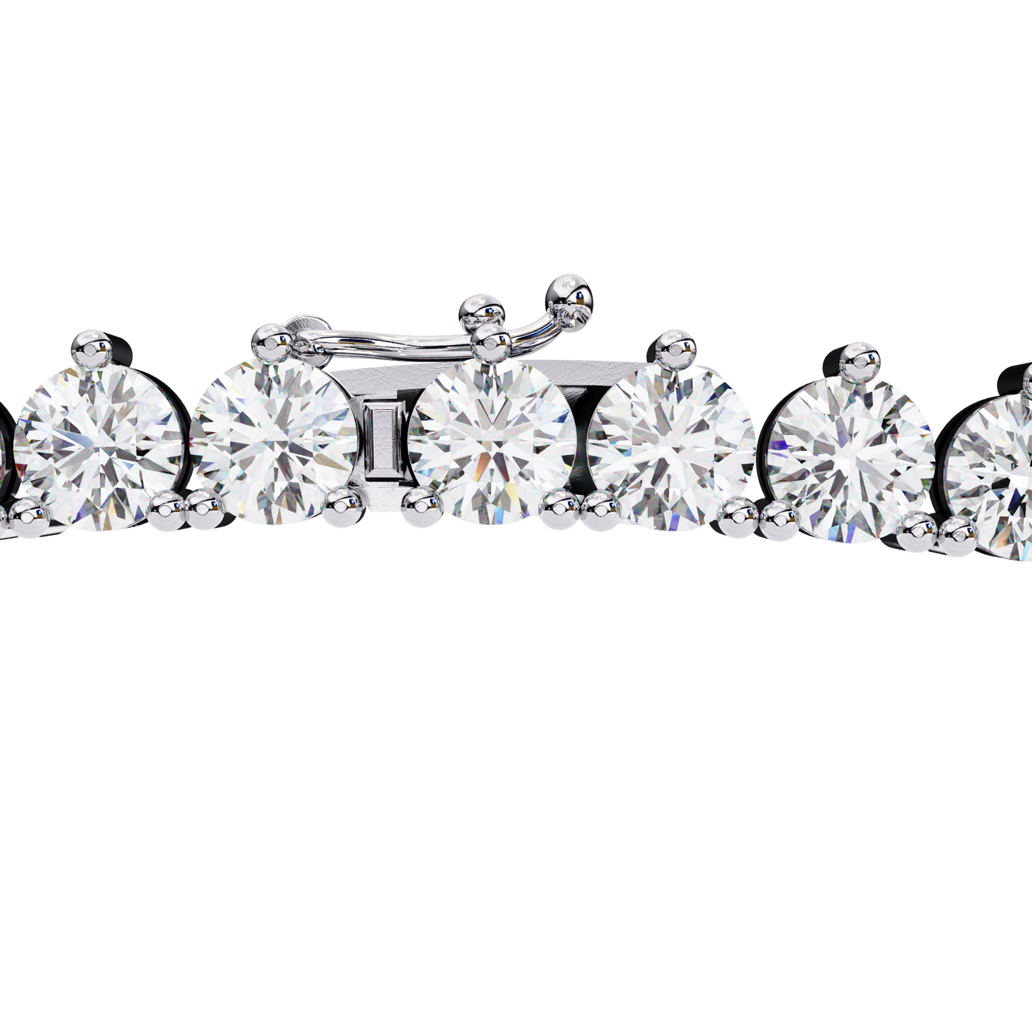 White Gold-Vega Tennis Lab-Grown Diamond Tennis Necklace_view=LOCK