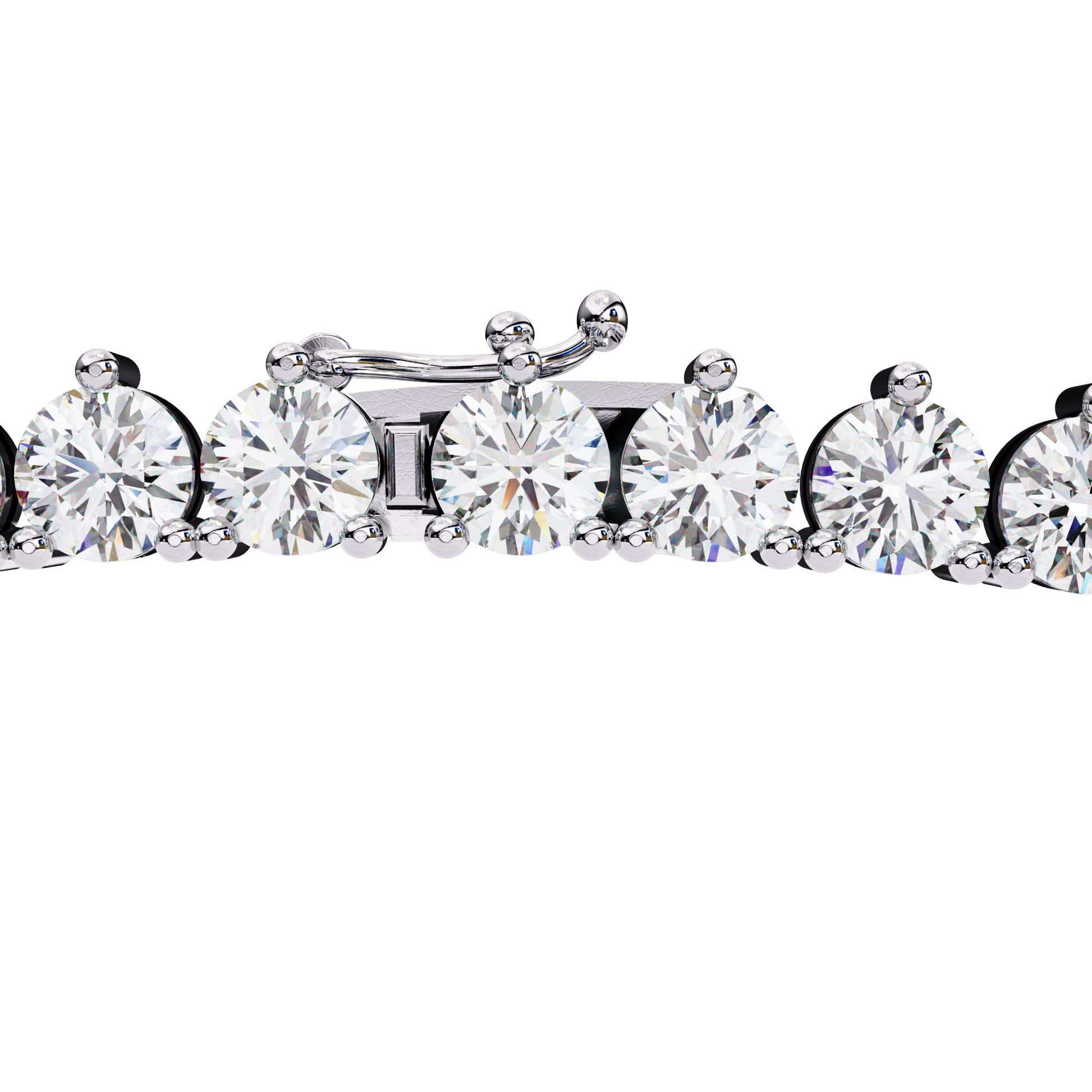 White Gold-Vega Tennis Lab-Grown Diamond Tennis Necklace_view=LOCK