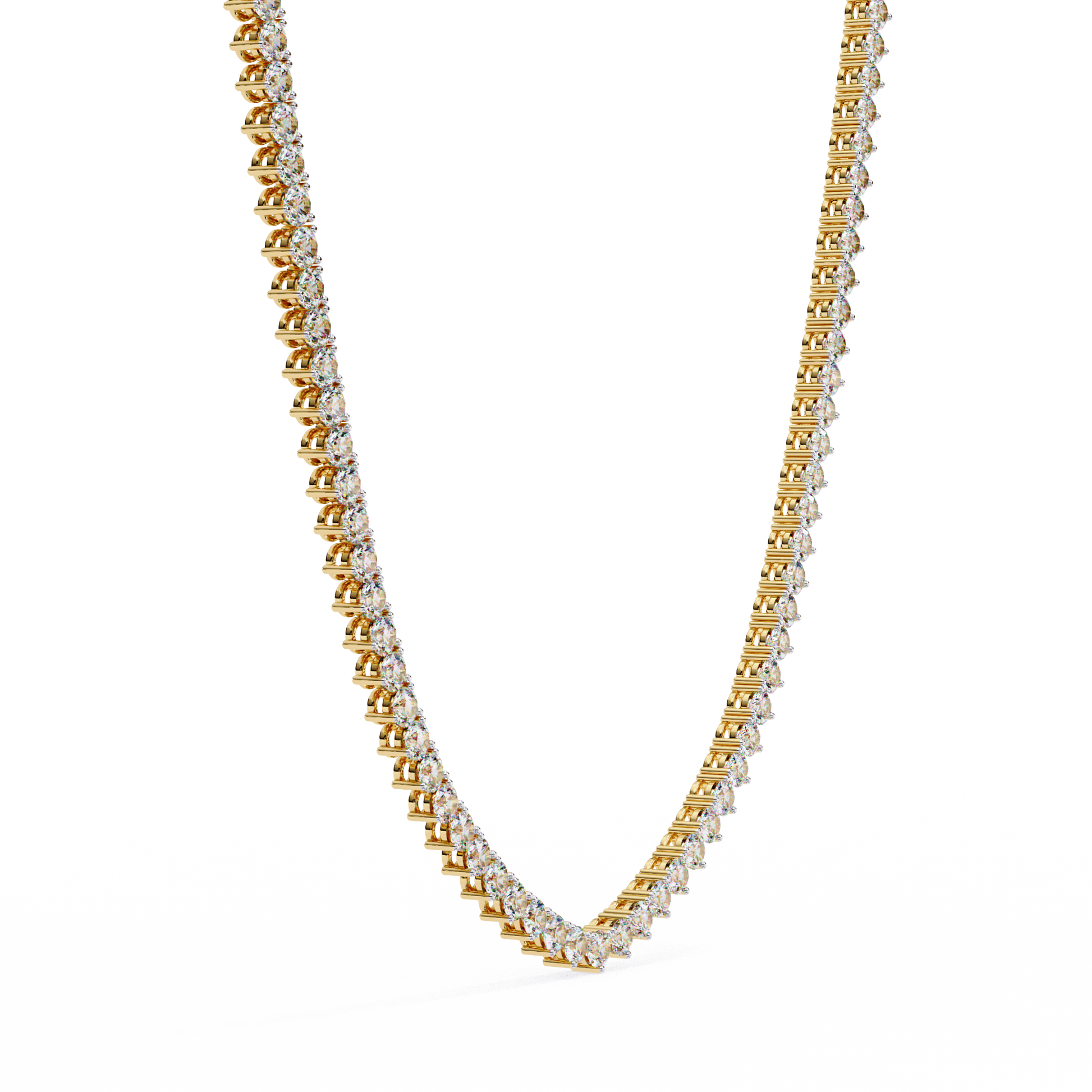 Yellow Gold-Vega Tennis Lab-Grown Diamond Tennis Necklace_view=3DV
