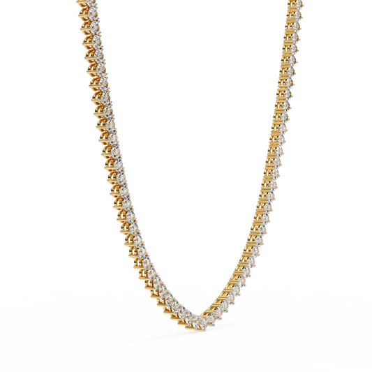 Yellow Gold-Vega Tennis Lab-Grown Diamond Tennis Necklace_view=3DV