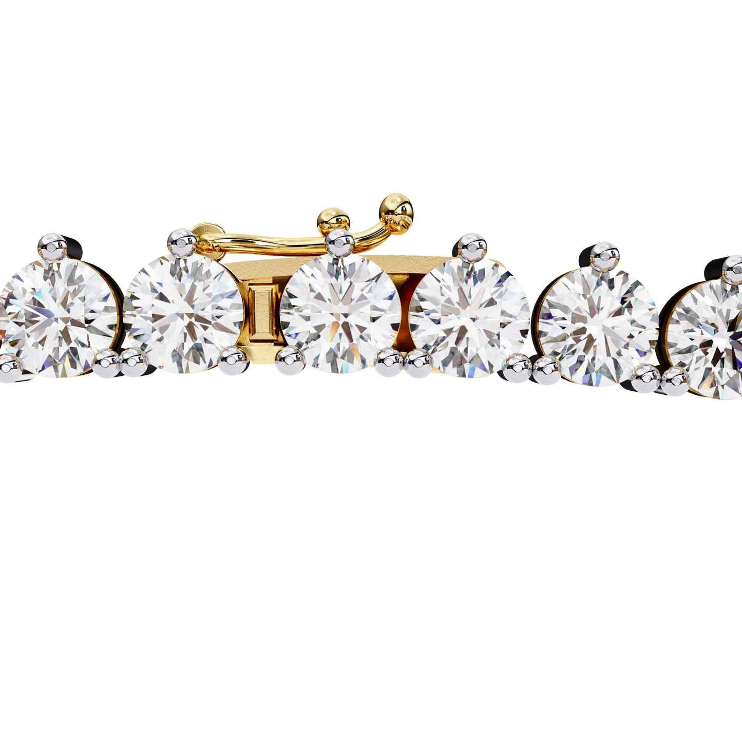 Yellow Gold-Vega Tennis Lab-Grown Diamond Tennis Necklace_view=LOCK