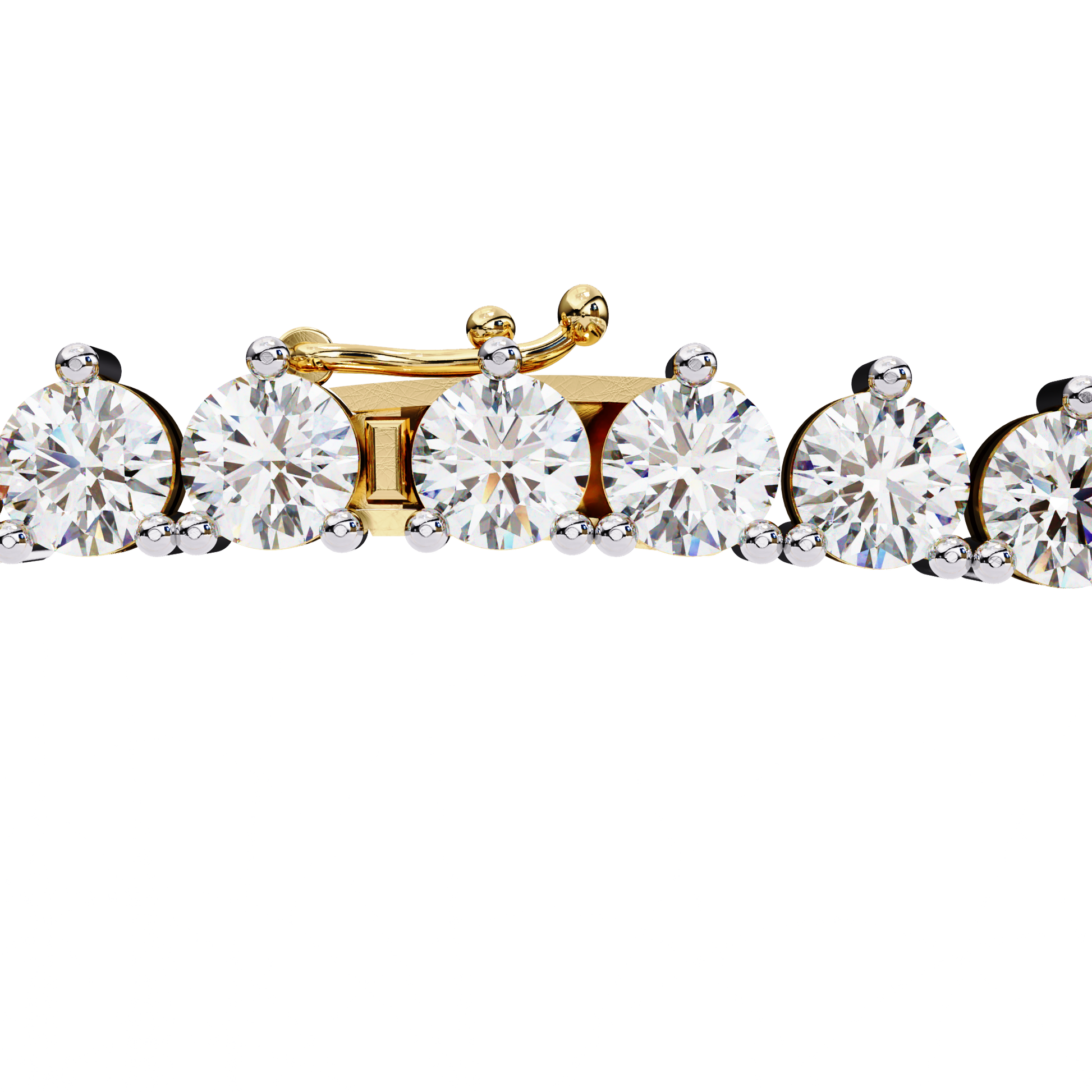 Yellow Gold-Vega Tennis Lab-Grown Diamond Tennis Necklace_view=LOCK