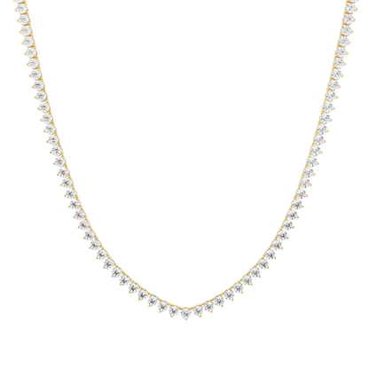 Yellow Gold-Vega Tennis Lab-Grown Diamond Tennis Necklace_view=TOP