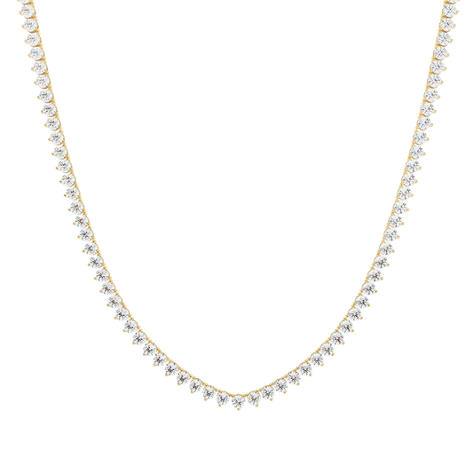 Yellow Gold-Vega Tennis Lab-Grown Diamond Tennis Necklace_view=TOP