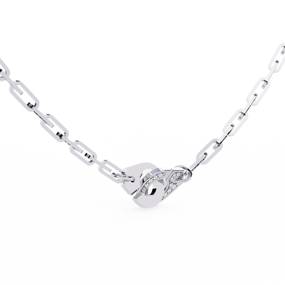White Gold-Diamond Necklace Lab Diamond_view=3DV