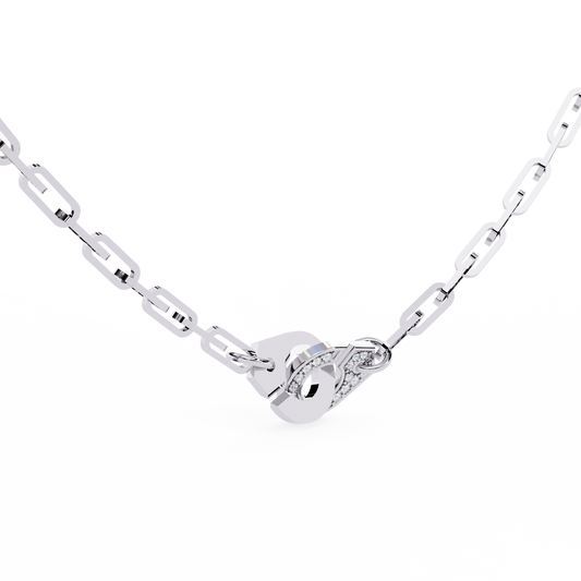 White Gold-Diamond Necklace Lab Diamond_view=3DV