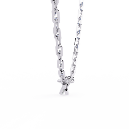 White Gold-Diamond Necklace Lab Diamond_view=SIDE