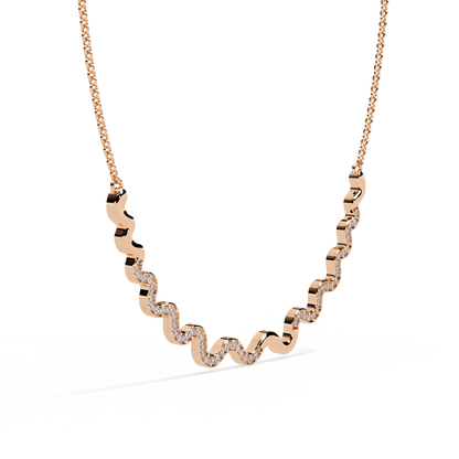 Pink Gold-Luna Necklace Lab Diamond_view=3DV