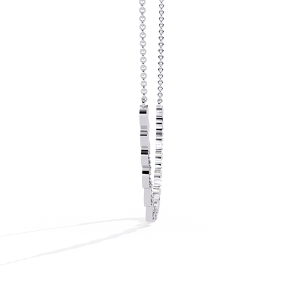 White Gold-Luna Necklace Lab Diamond_view=SIDE