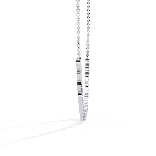 White Gold-Luna Necklace Lab Diamond_view=SIDE