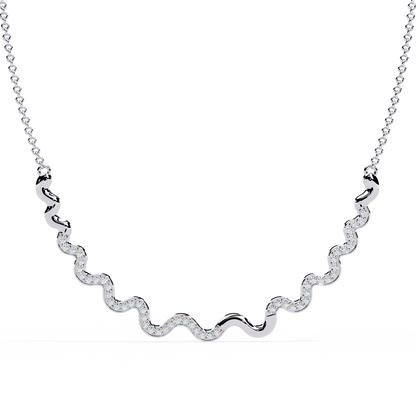 White Gold-Luna Necklace Lab Diamond_view=TOP