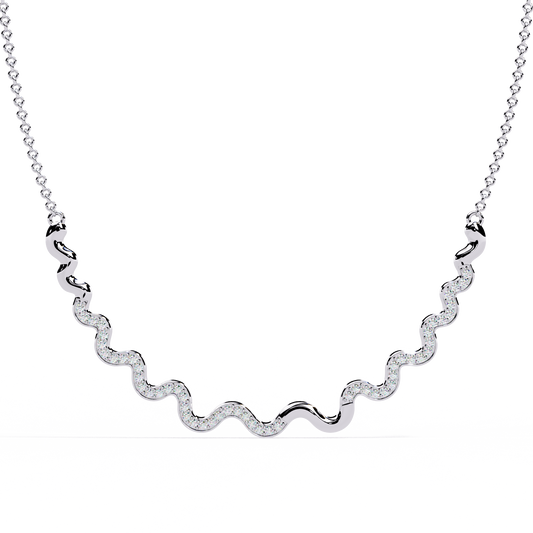 White Gold-Luna Necklace Lab Diamond_view=TOP
