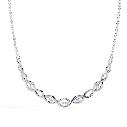 White Gold-Pollux Necklace Lab Diamond_view=TOP