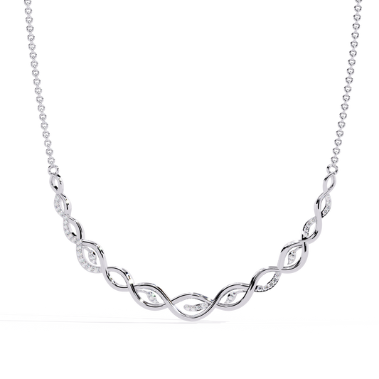 White Gold-Pollux Necklace Lab Diamond_view=TOP