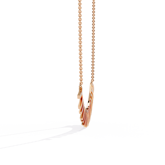 Pink Gold-Castor Necklace Lab Diamond_view=SIDE