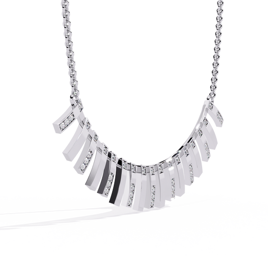 White Gold-Castor Necklace Lab Diamond_view=3DV