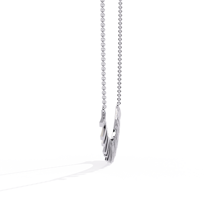 White Gold-Castor Necklace Lab Diamond_view=SIDE