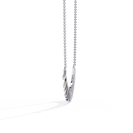 White Gold-Castor Necklace Lab Diamond_view=SIDE