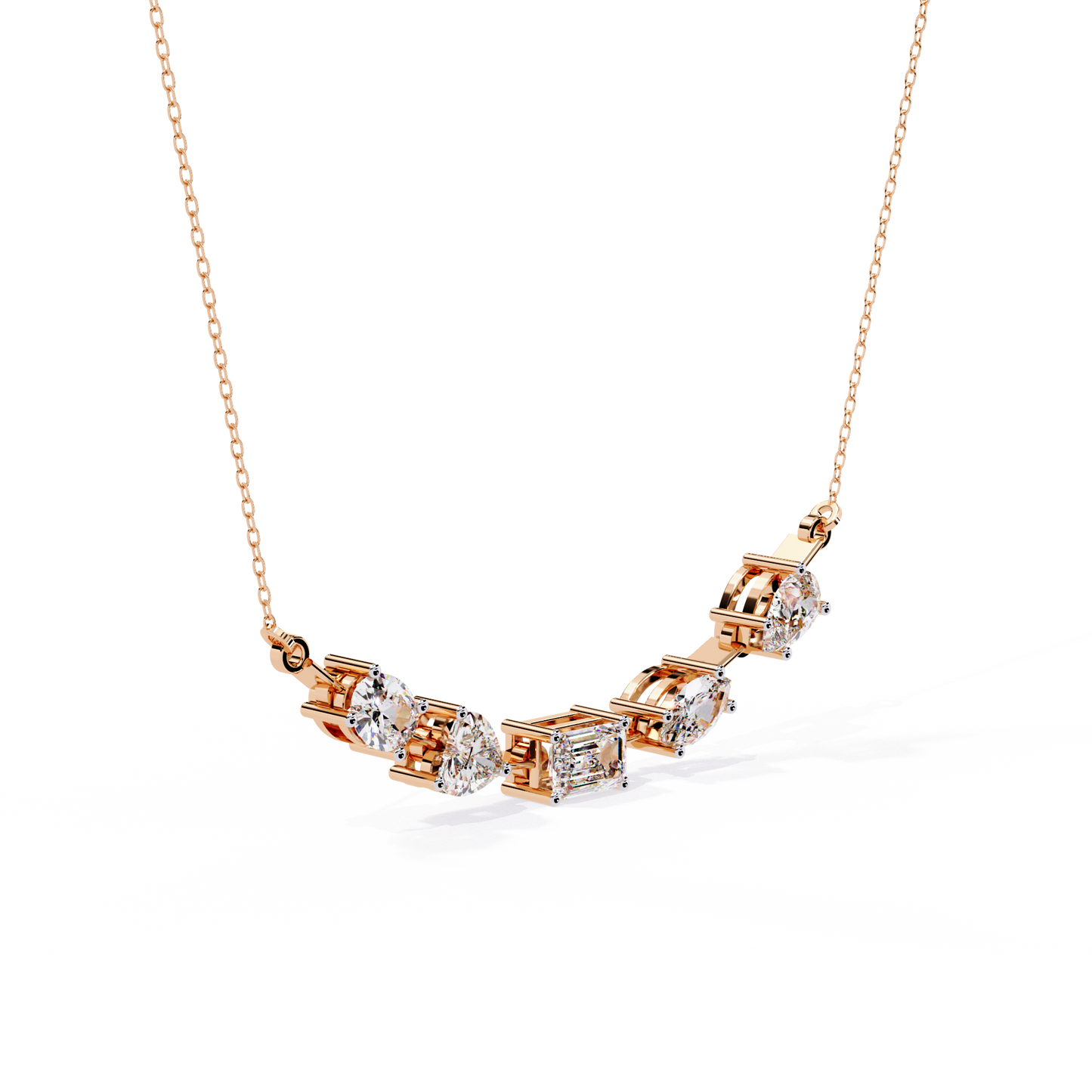 Pink Gold-Stella Pendant Lab Diamond_view=3DV