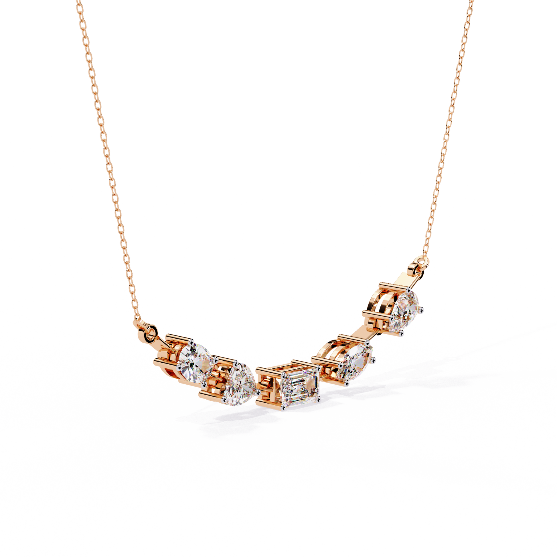 Pink Gold-Stella Pendant Lab Diamond_view=3DV