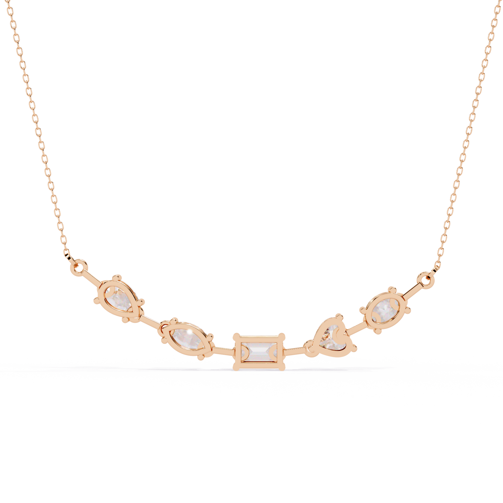 Pink Gold-Stella Pendant Lab Diamond_view=BACK