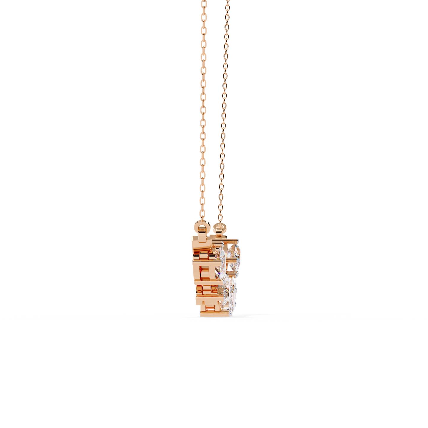 Pink Gold-Stella Pendant Lab Diamond_view=SIDE