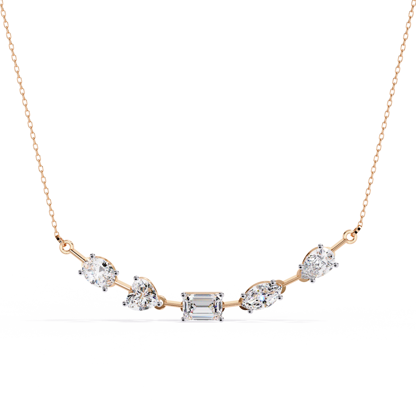 Pink Gold-Stella Pendant Lab Diamond_view=TOP