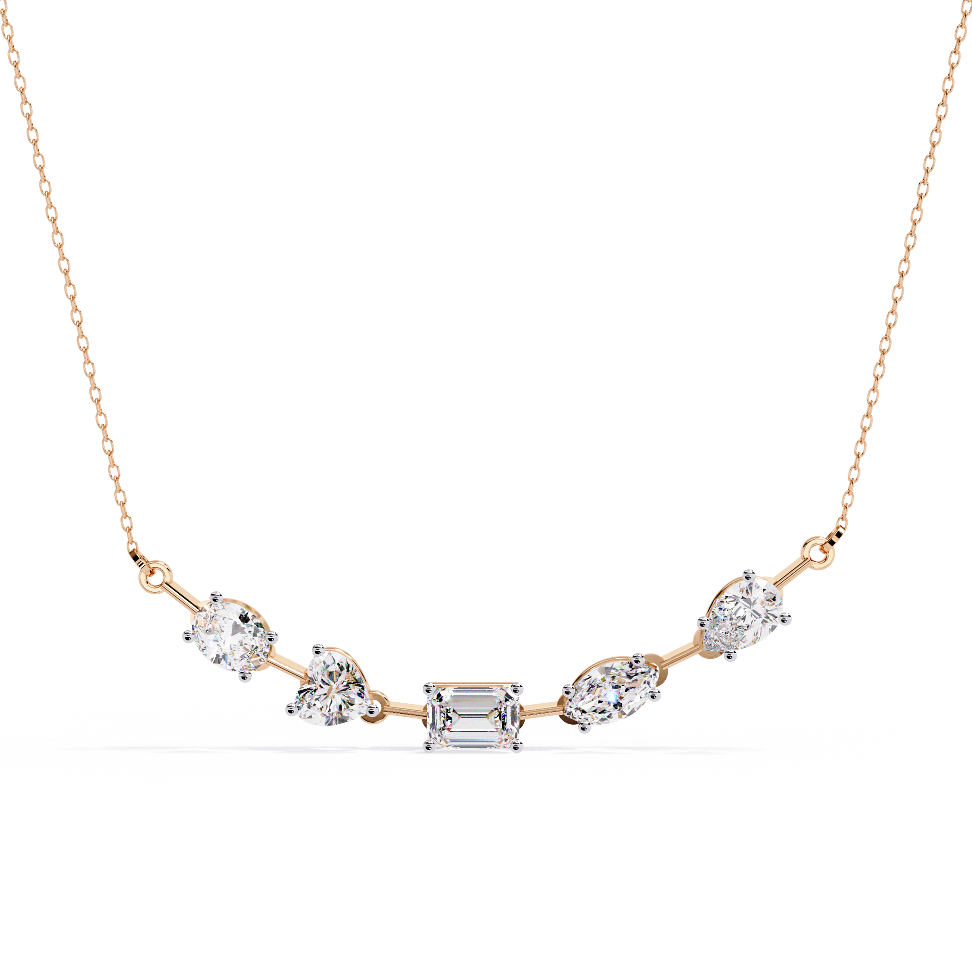 Pink Gold-Stella Pendant Lab Diamond_view=TOP