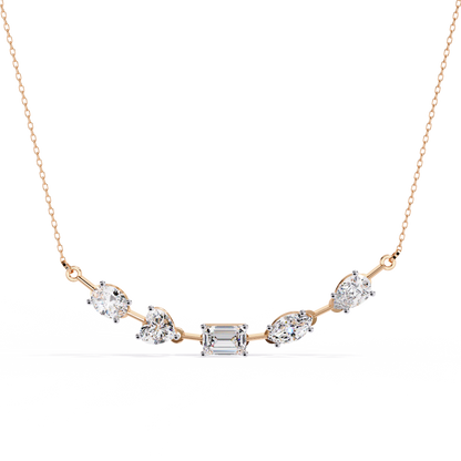 Pink Gold-Stella Pendant Lab Diamond_view=TOP