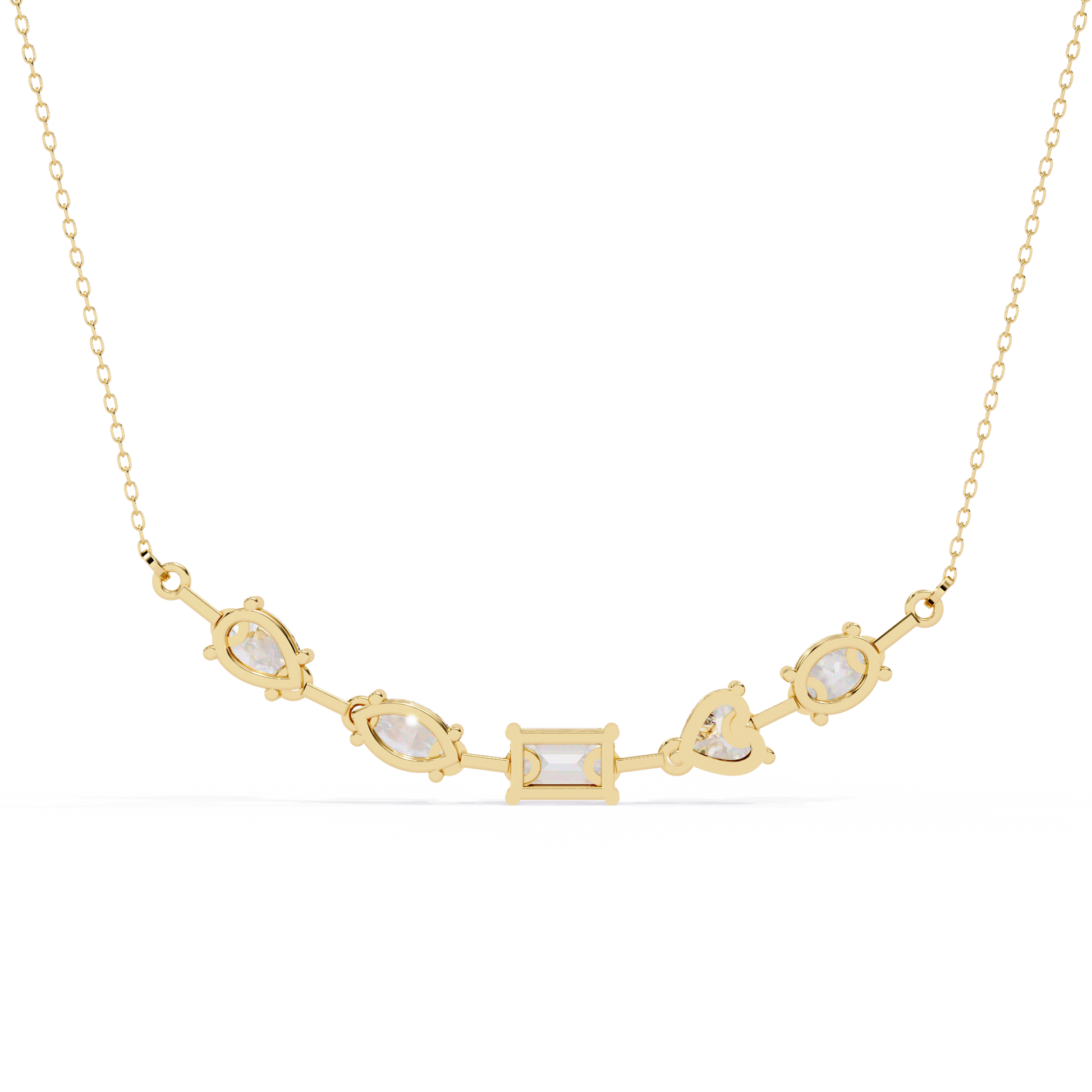 Yellow Gold-Stella Pendant Lab Diamond_view=BACK