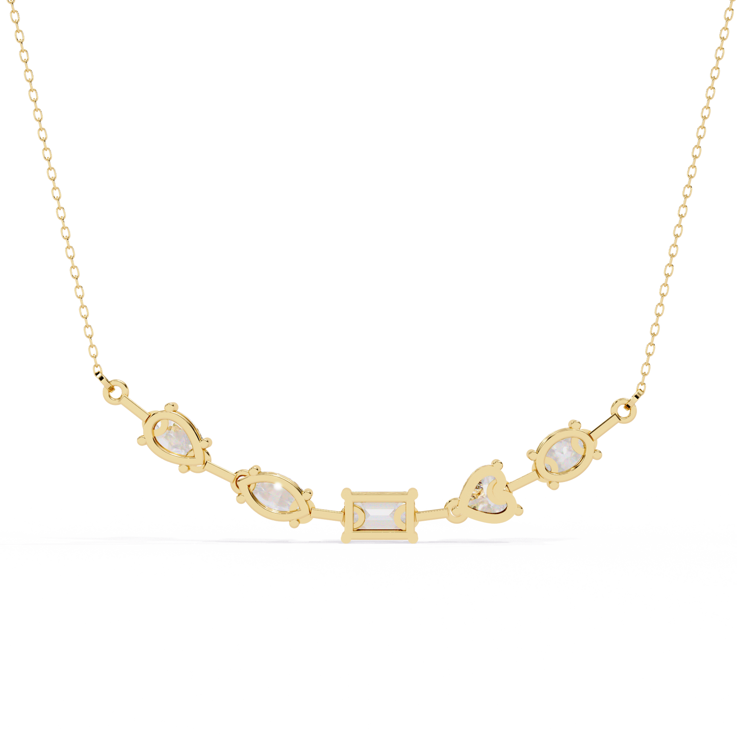 Yellow Gold-Stella Pendant Lab Diamond_view=BACK