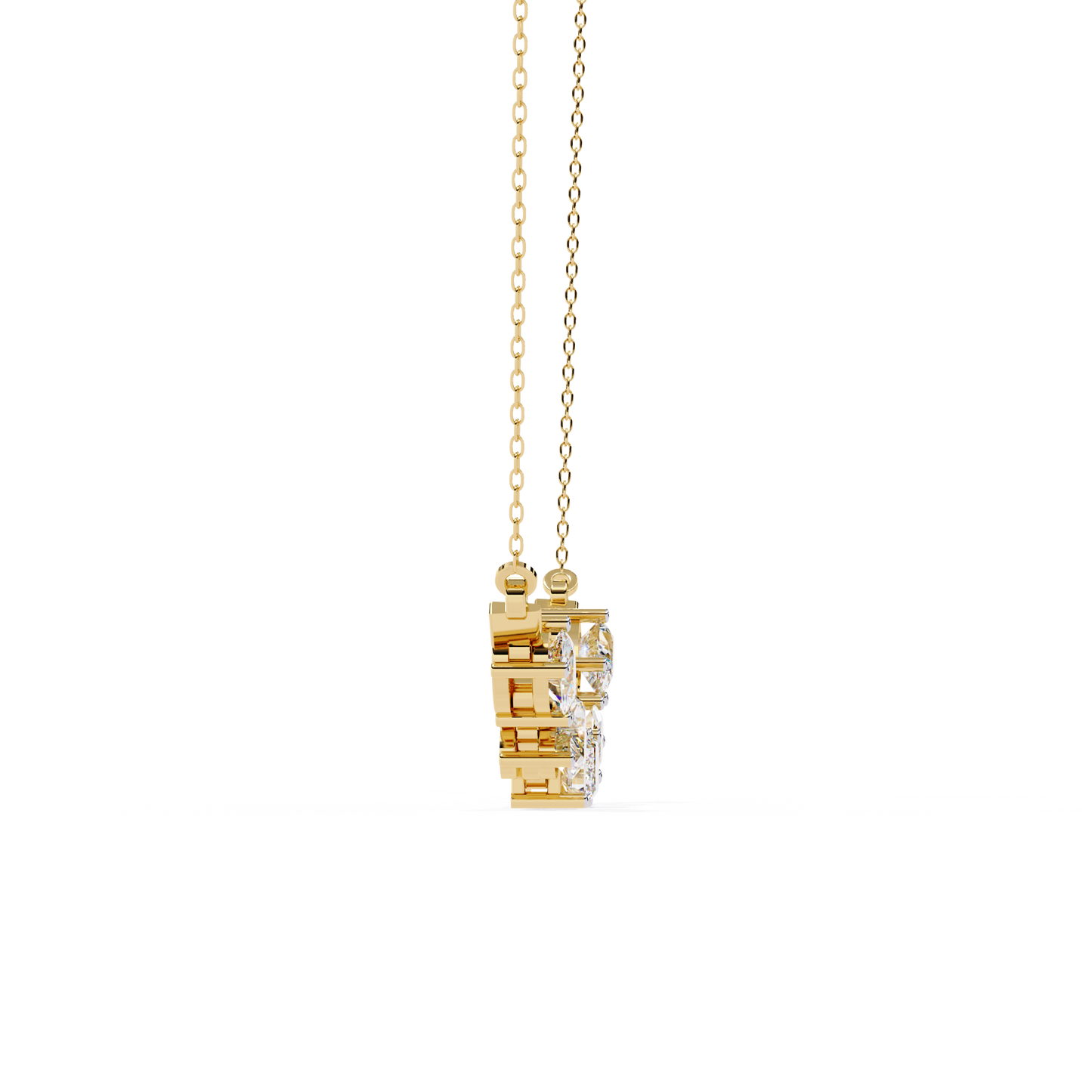 Yellow Gold-Stella Pendant Lab Diamond_view=SIDE