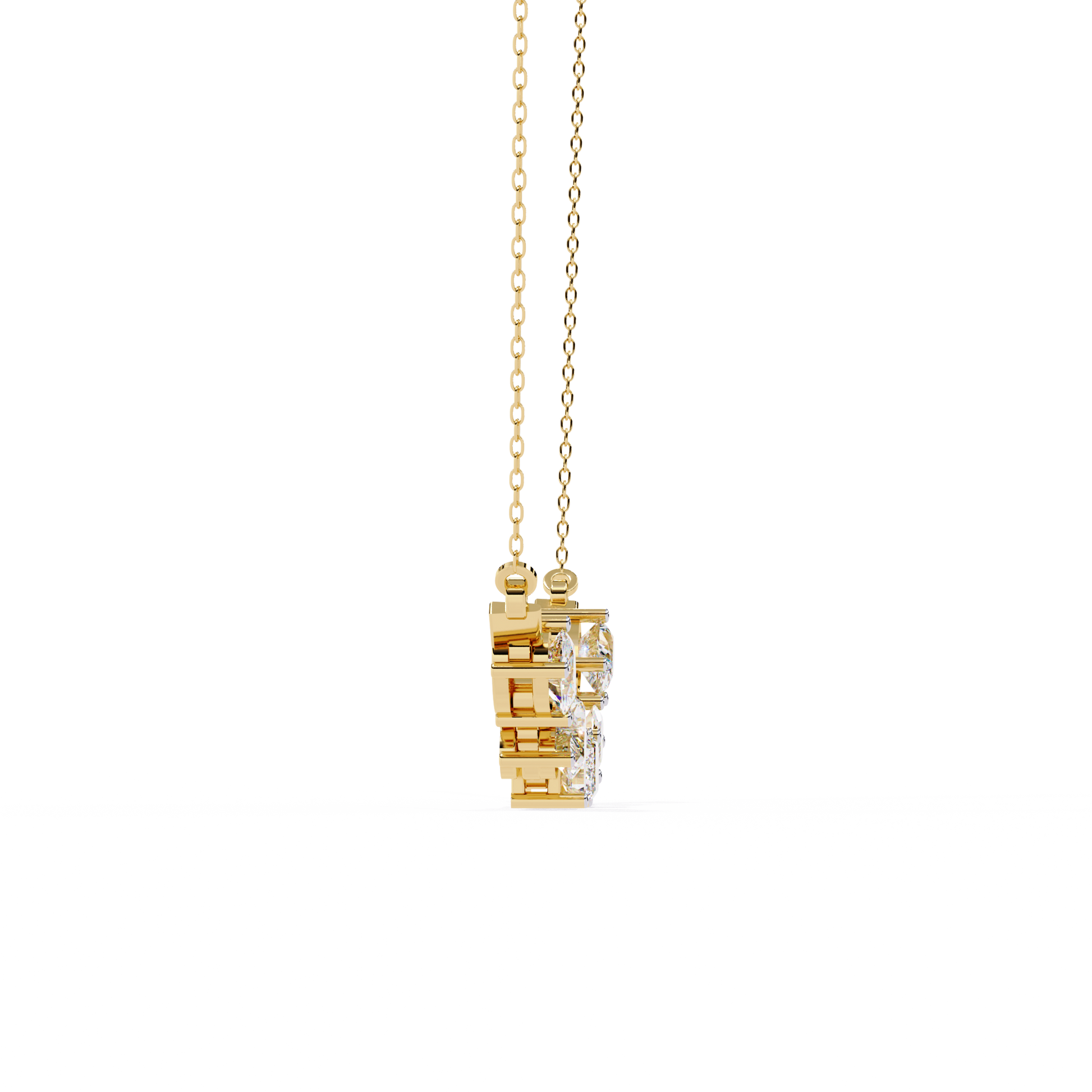 Yellow Gold-Stella Pendant Lab Diamond_view=SIDE