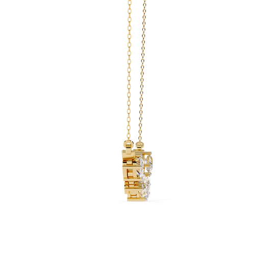 Yellow Gold-Stella Pendant Lab Diamond_view=SIDE
