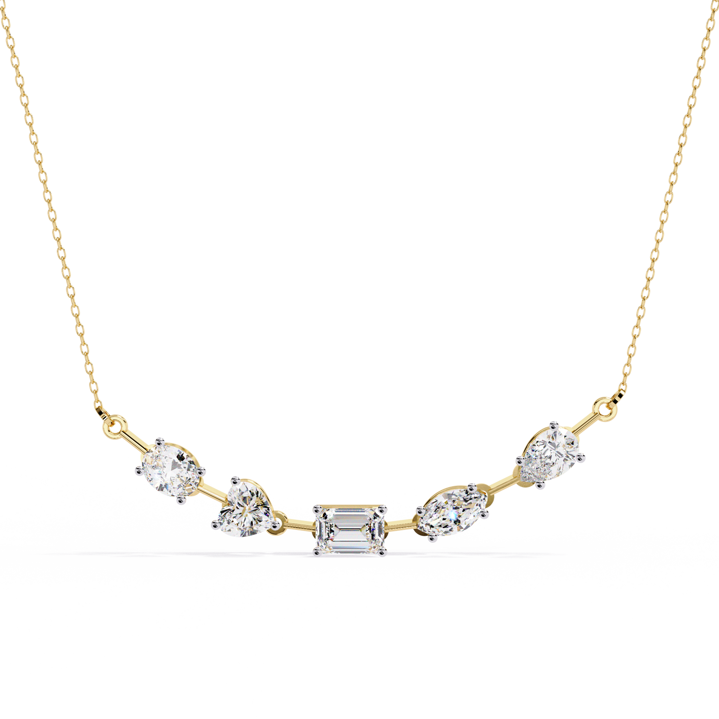Yellow Gold-Stella Pendant Lab Diamond_view=TOP