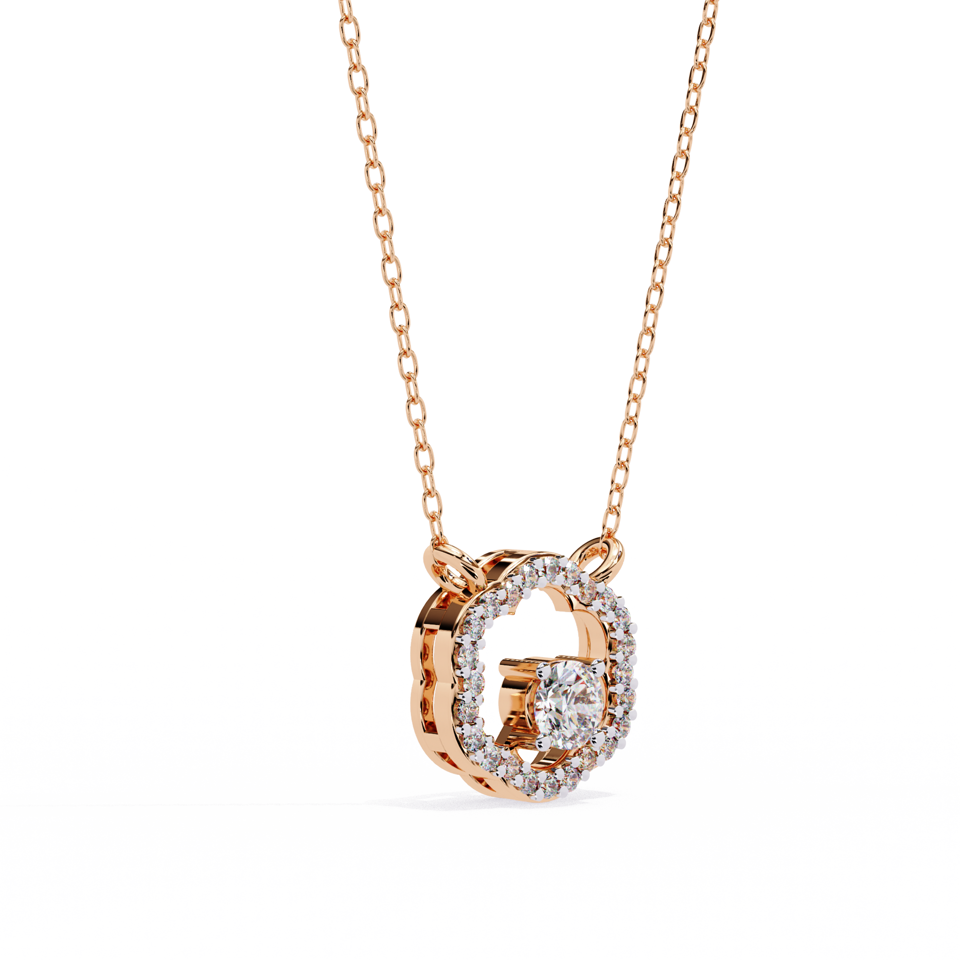 Pink Gold-Rigel Pendant Lab Diamond_view=3DV