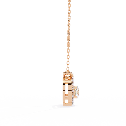 Pink Gold-Rigel Pendant Lab Diamond_view=SIDE