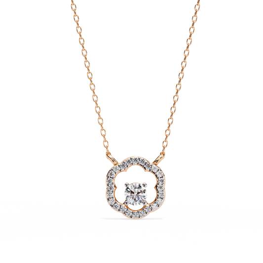 Pink Gold-Rigel Pendant Lab Diamond_view=TOP
