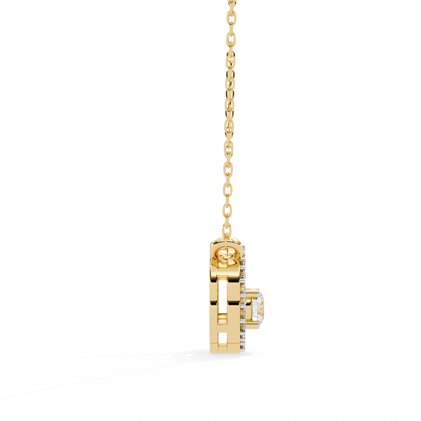 Yellow Gold-Rigel Pendant Lab Diamond_view=SIDE