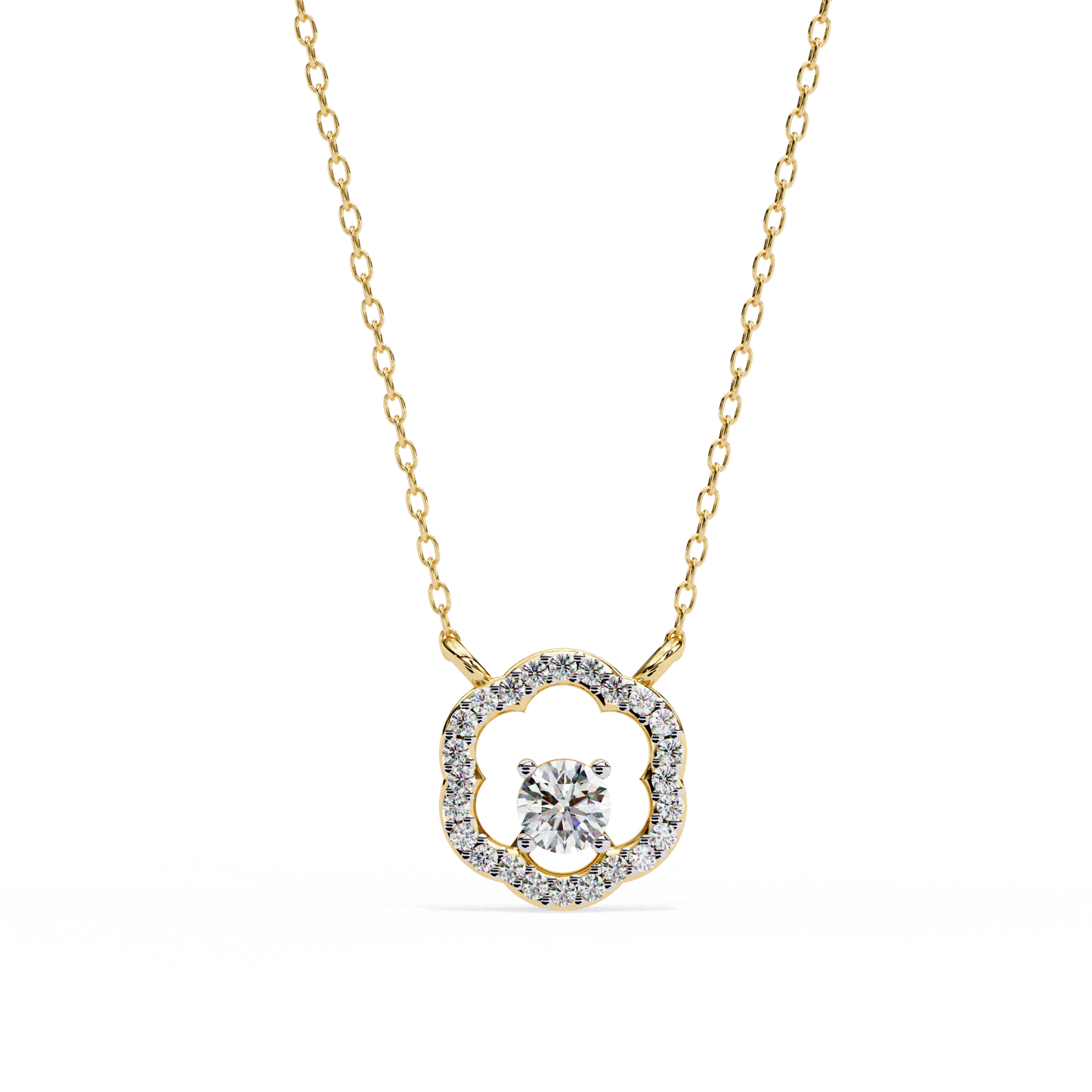 Yellow Gold-Rigel Pendant Lab Diamond_view=TOP