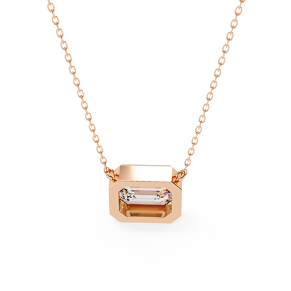 Pink Gold-Solstice Solitaire Pendant Lab Diamond_view=BACK