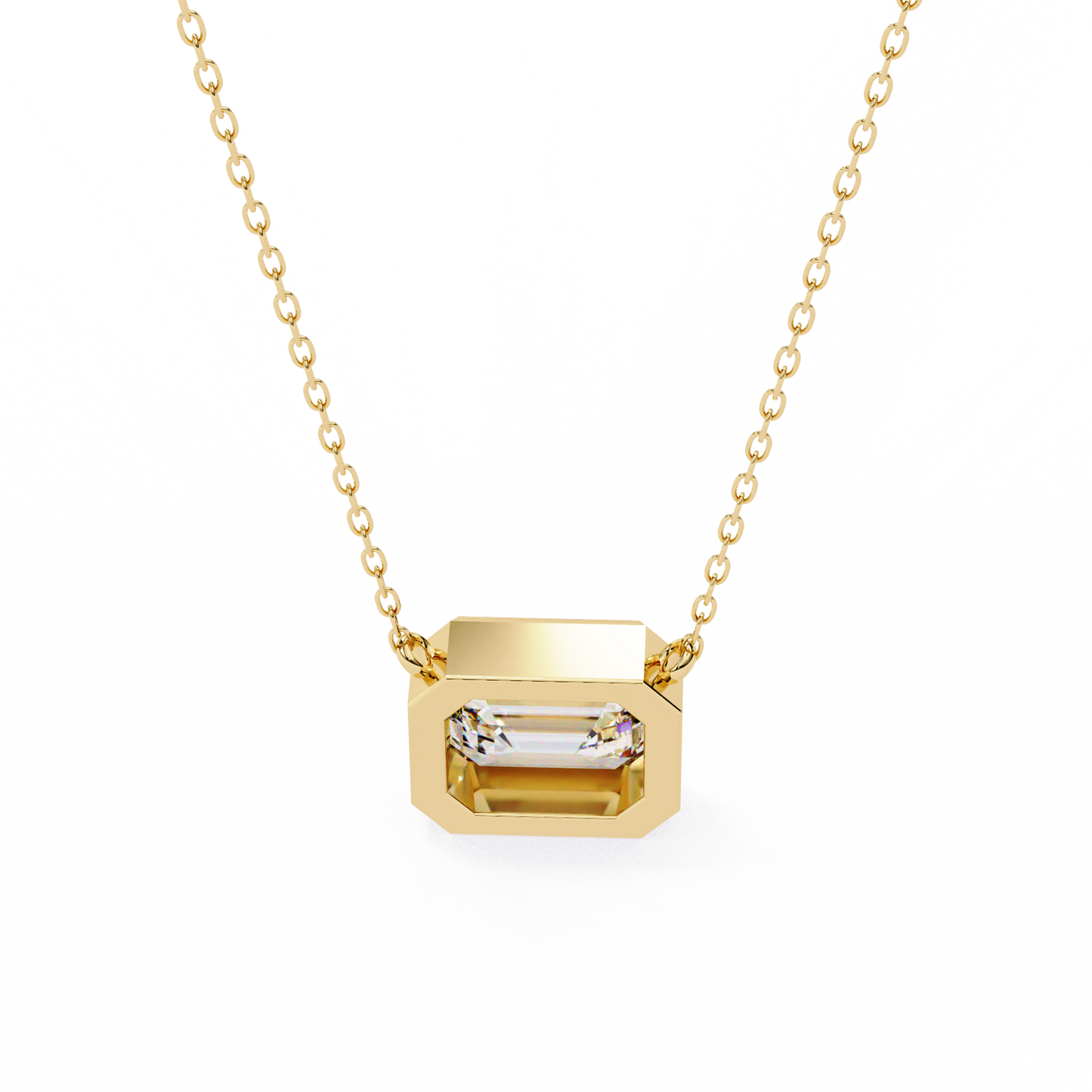 Yellow Gold-Solstice Solitaire Pendant Lab Diamond_view=BACK
