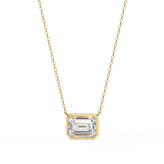 Yellow Gold-Solstice Solitaire Pendant Lab Diamond_view=TOP