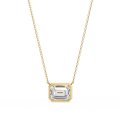 Yellow Gold-Solstice Solitaire Pendant Lab Diamond_view=TOP