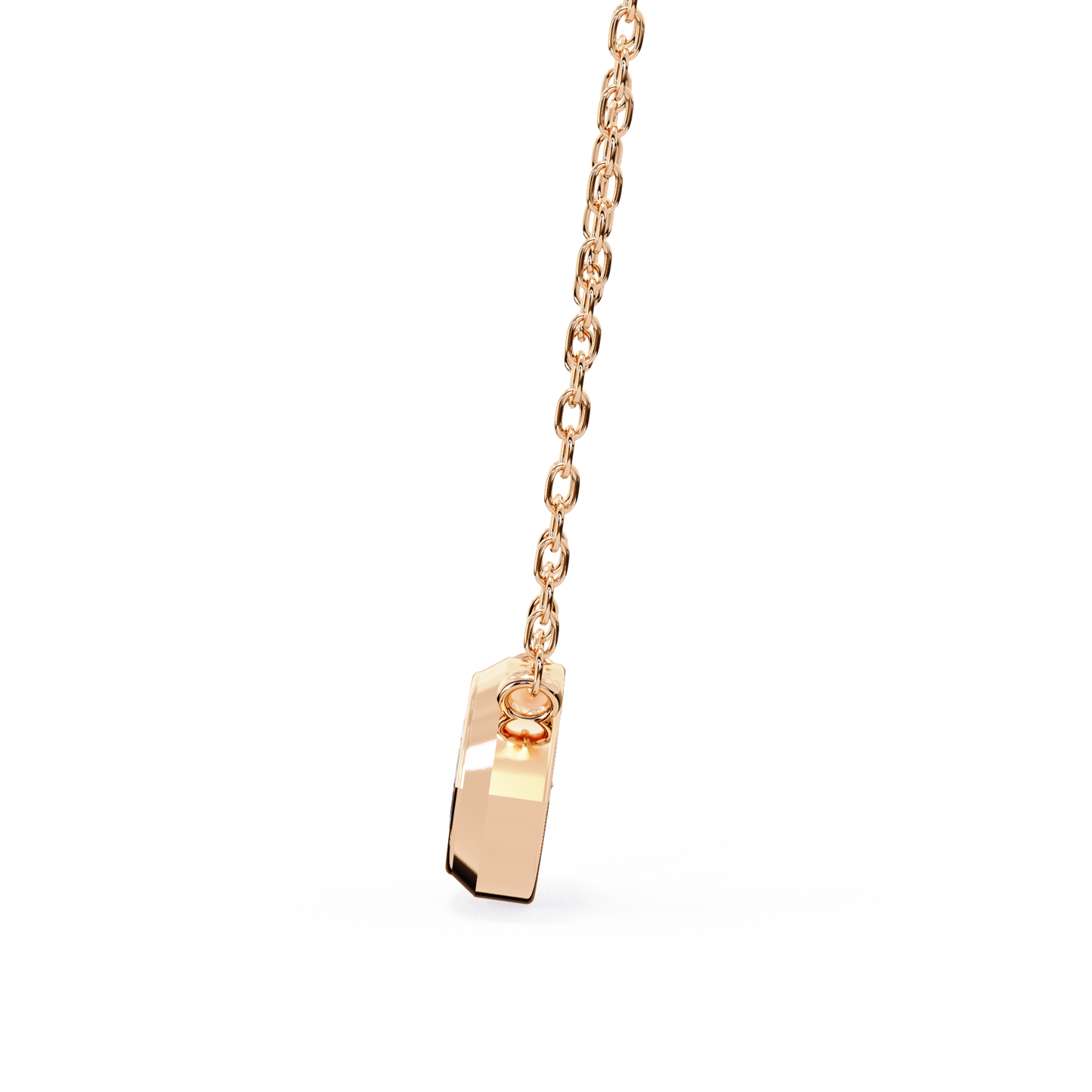 Pink Gold-Opal Solitaire Pendant Lab Diamond_view=SIDE