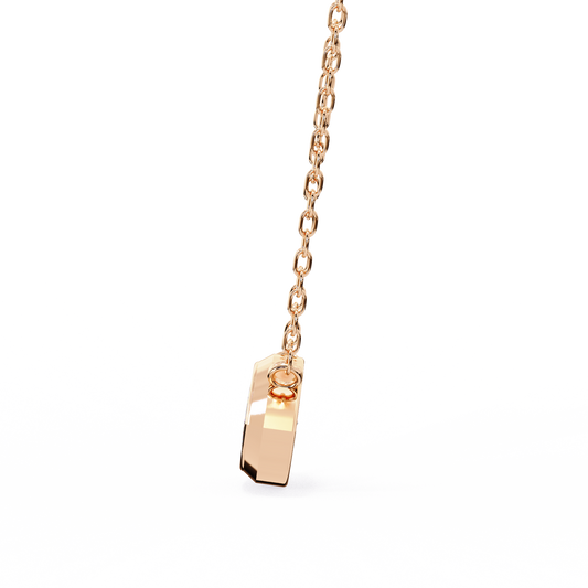 Pink Gold-Opal Solitaire Pendant Lab Diamond_view=SIDE